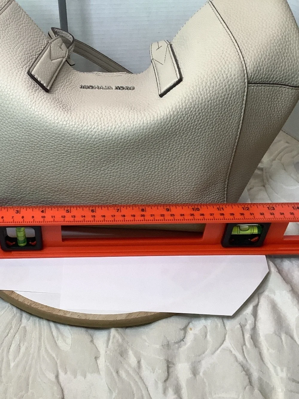 EUC Beige Michael‎ Kors tote shoulder leather bag